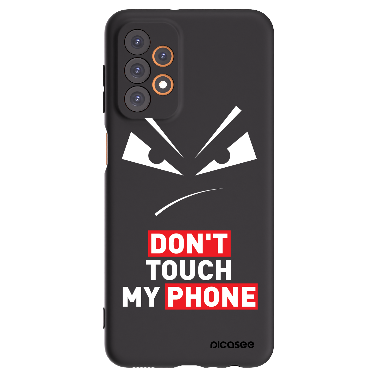 Picasee silikonový černý obal pro Samsung Galaxy A23 A236B 5G - Evil Eye - Transparent