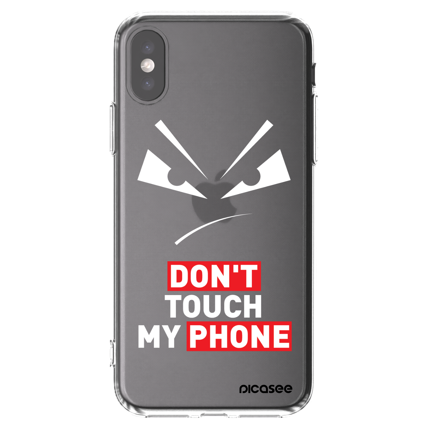 Picasee silikonový průhledný obal pro Apple iPhone X/XS - Evil Eye - Transparent