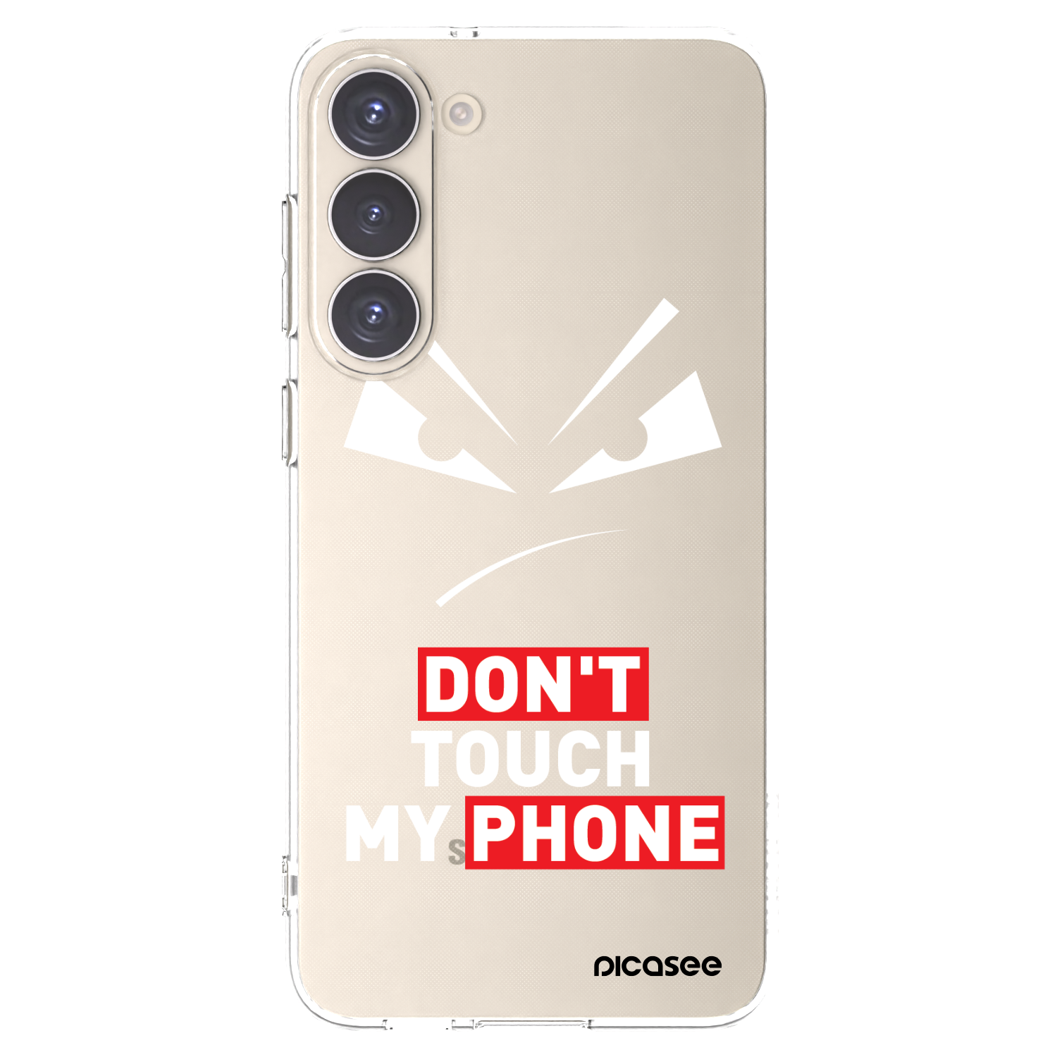 Picasee silikonový průhledný obal pro Samsung Galaxy S23+ 5G - Evil Eye - Transparent