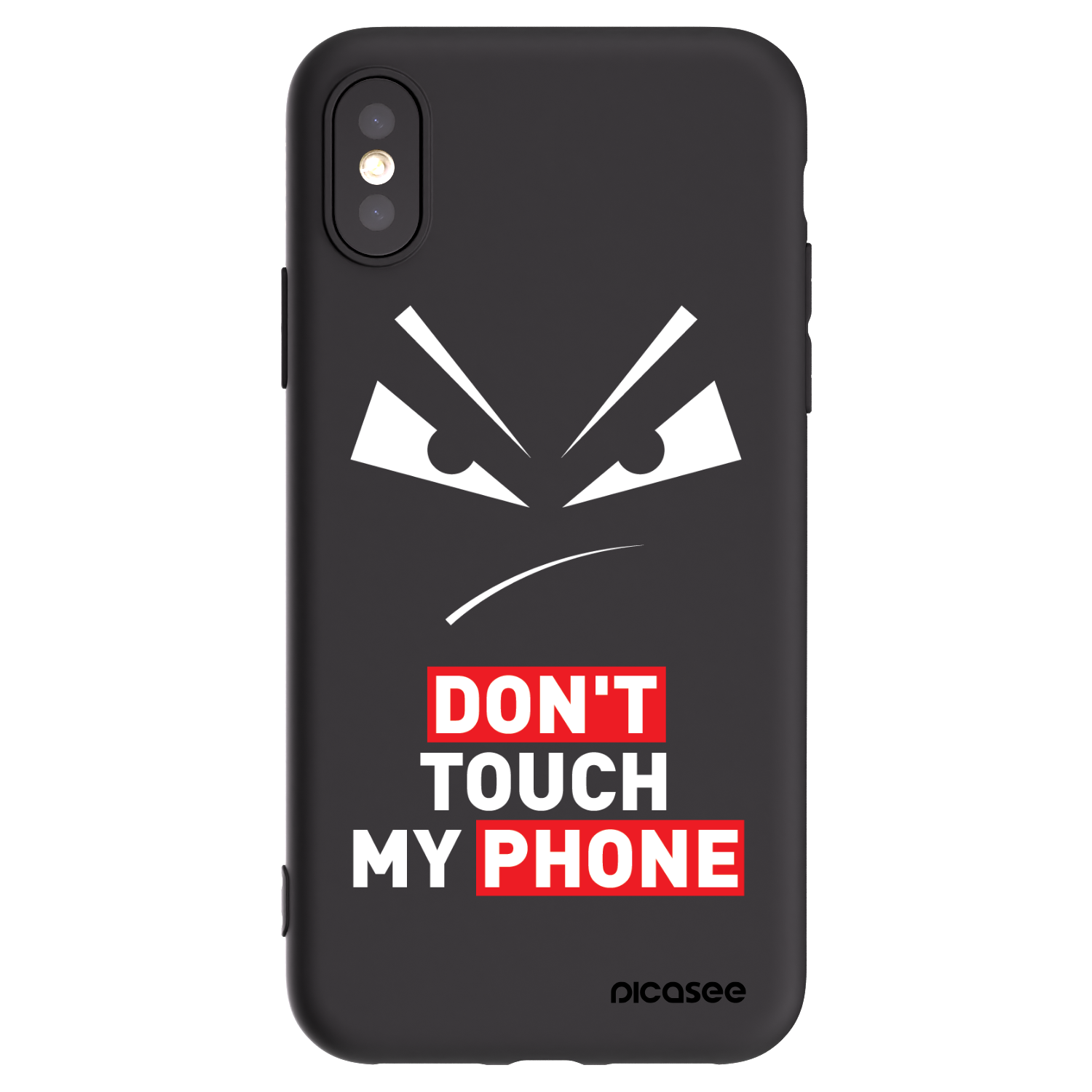 Picasee silikonový černý obal pro Apple iPhone X/XS - Evil Eye - Transparent