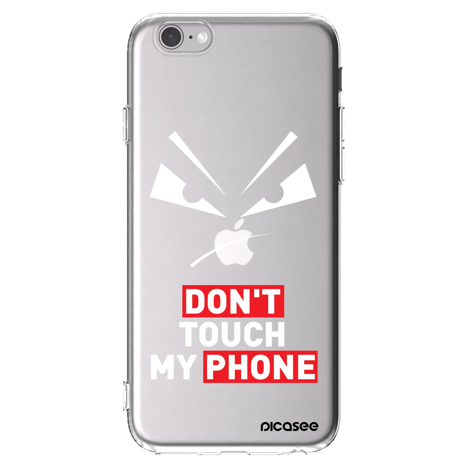 Picasee silikonový průhledný obal pro Apple iPhone 6/6S - Evil Eye - Transparent