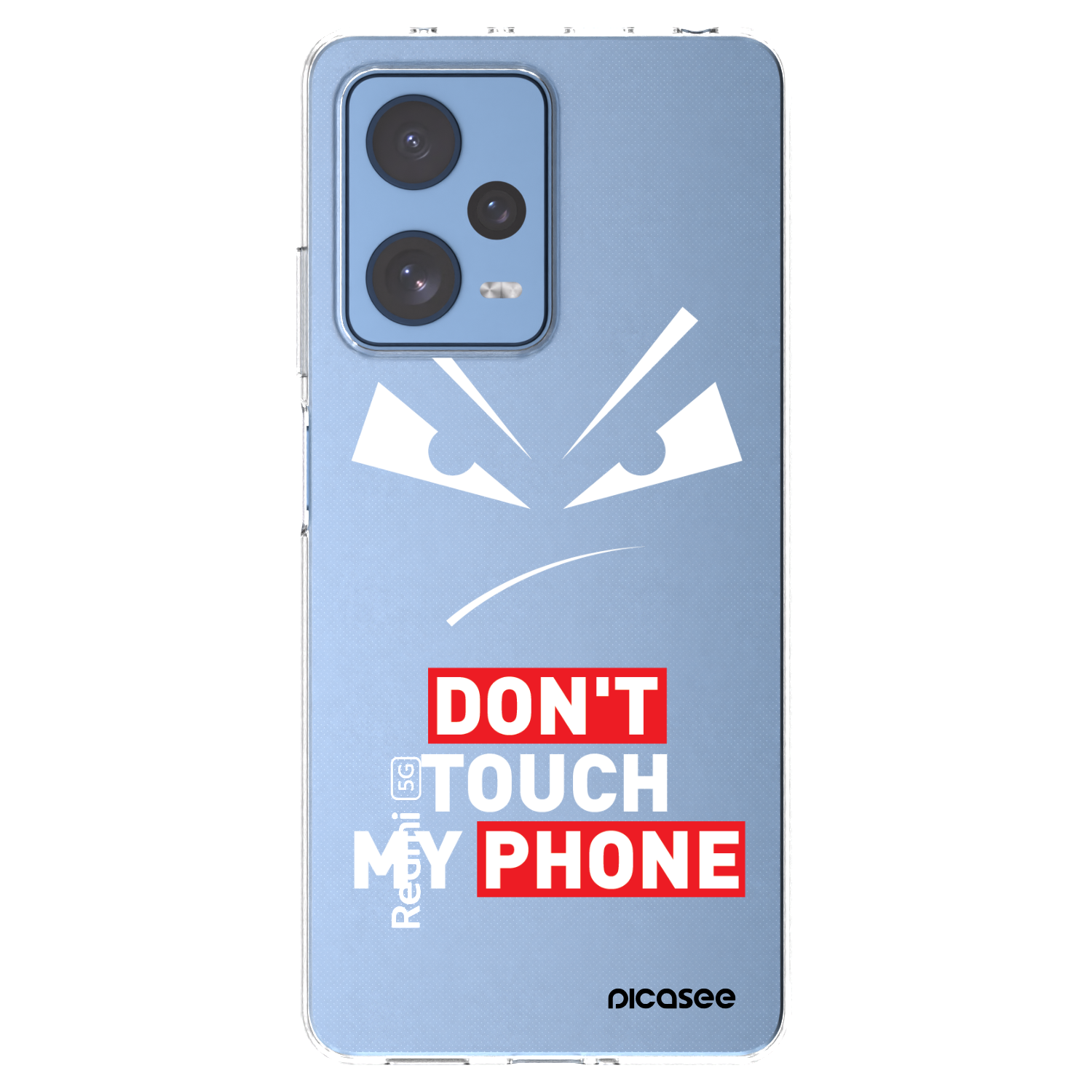 Picasee silikonový průhledný obal pro Xiaomi Redmi Note 12 Pro 5G - Evil Eye - Transparent