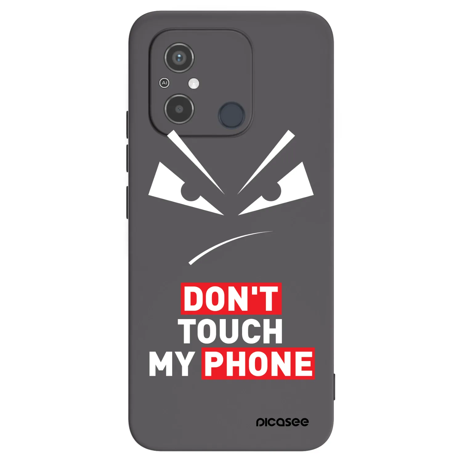 Picasee silikonový černý obal pro Xiaomi Redmi 12C - Evil Eye - Transparent