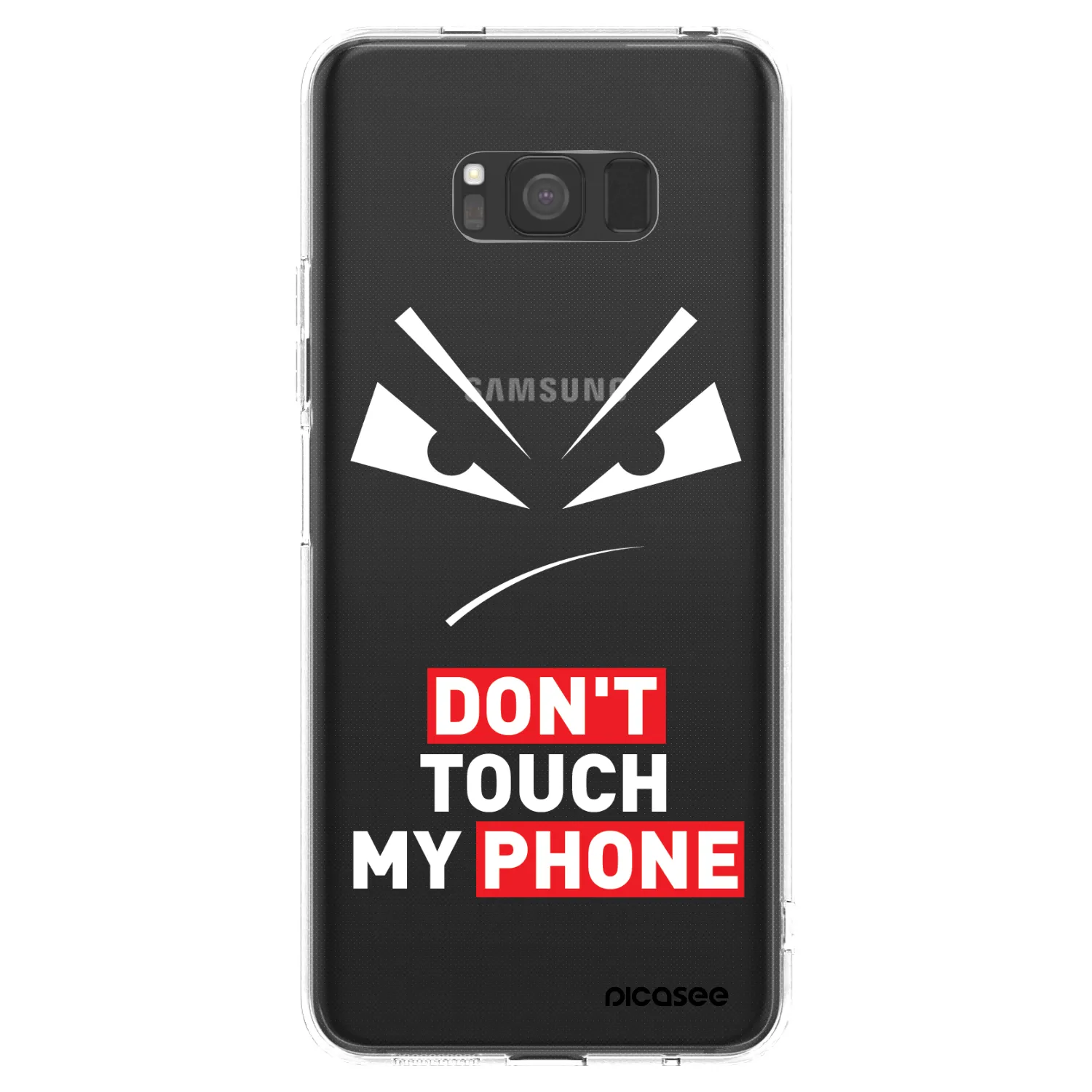 Picasee silikonový průhledný obal pro Samsung Galaxy S8 G950F - Evil Eye - Transparent