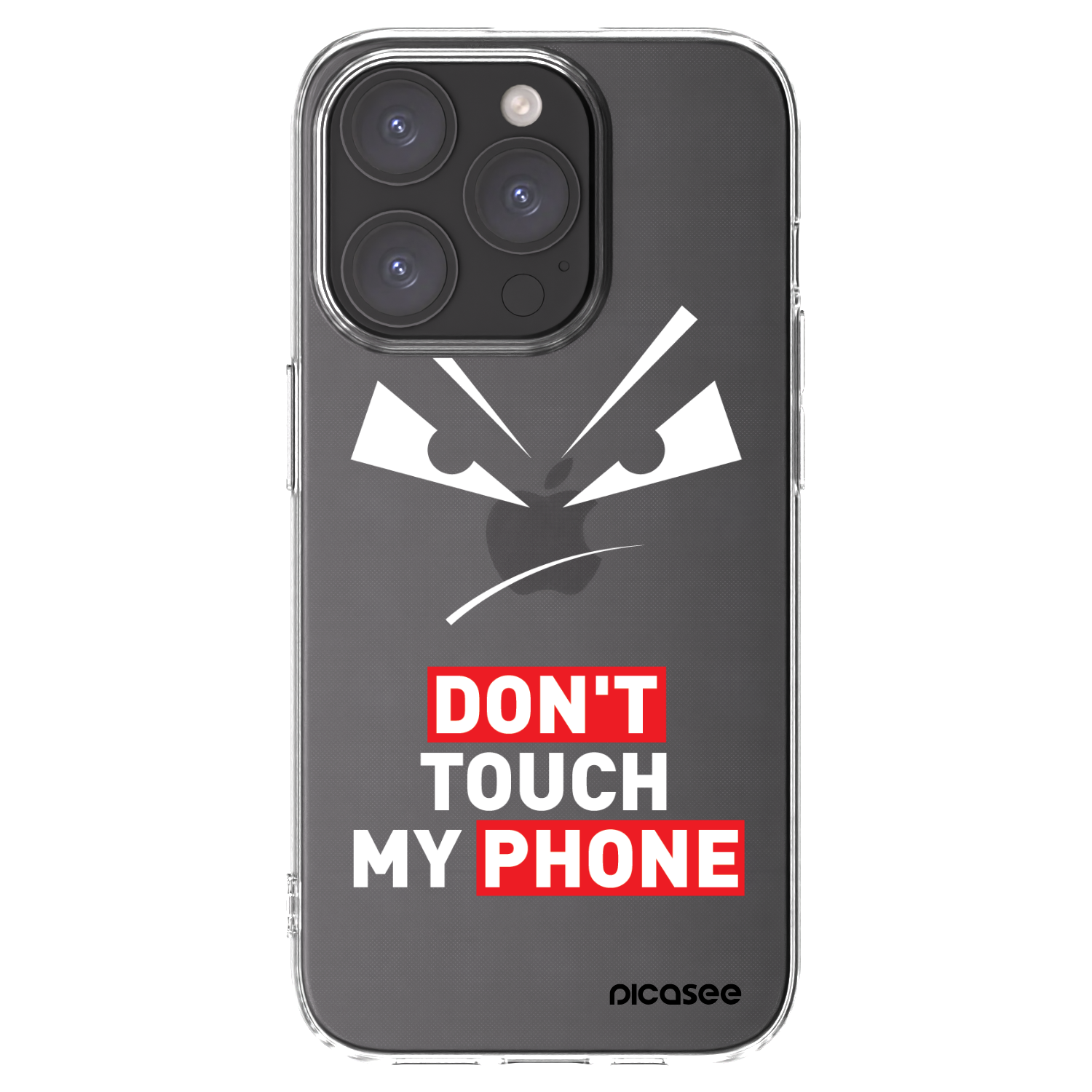 Picasee silikonový průhledný obal pro Apple iPhone 15 Pro - Evil Eye - Transparent