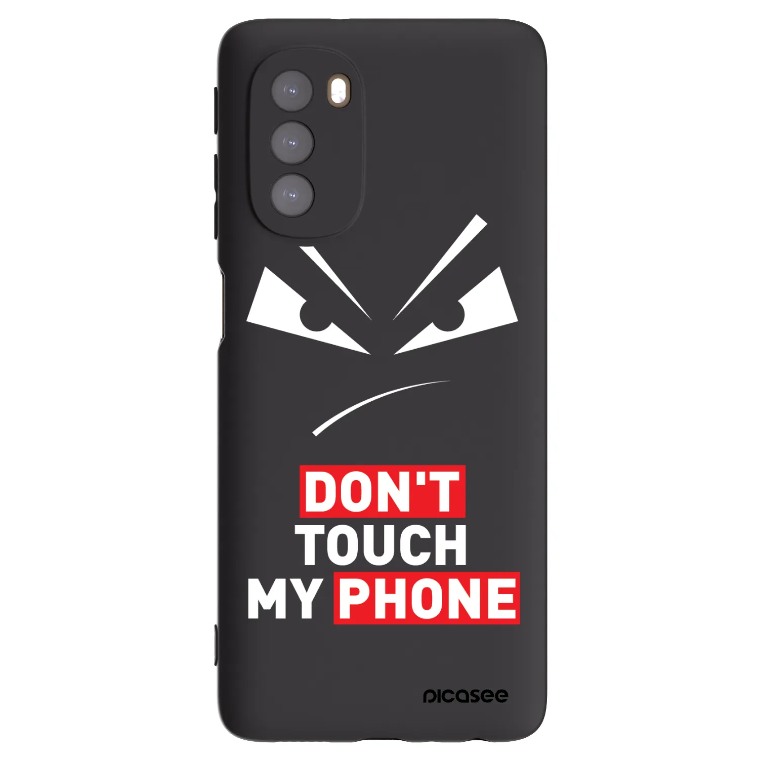 Picasee silikonový černý obal pro Motorola Moto G51 - Evil Eye - Transparent