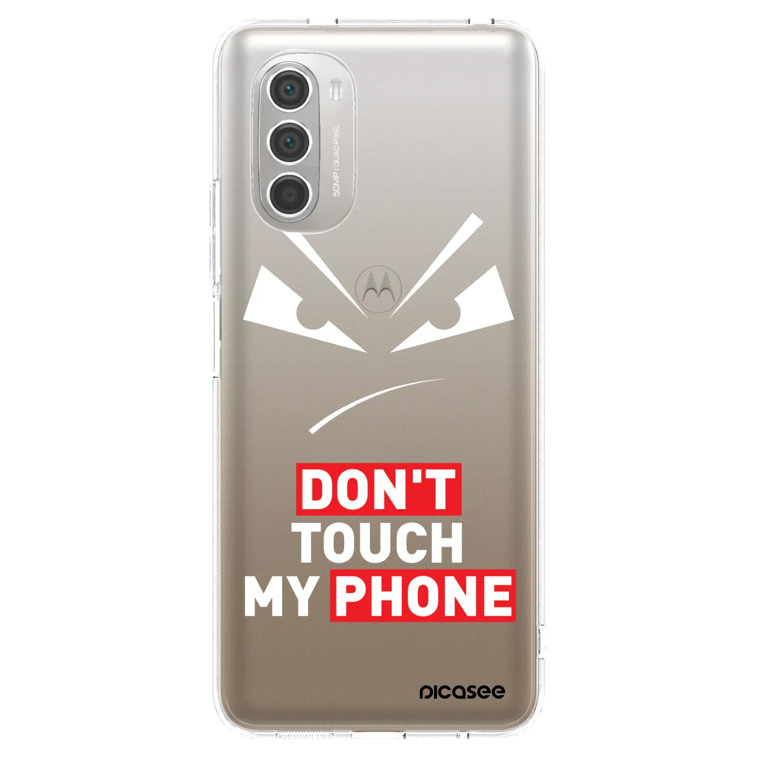 Picasee silikonový průhledný obal pro Motorola Moto G51 - Evil Eye - Transparent