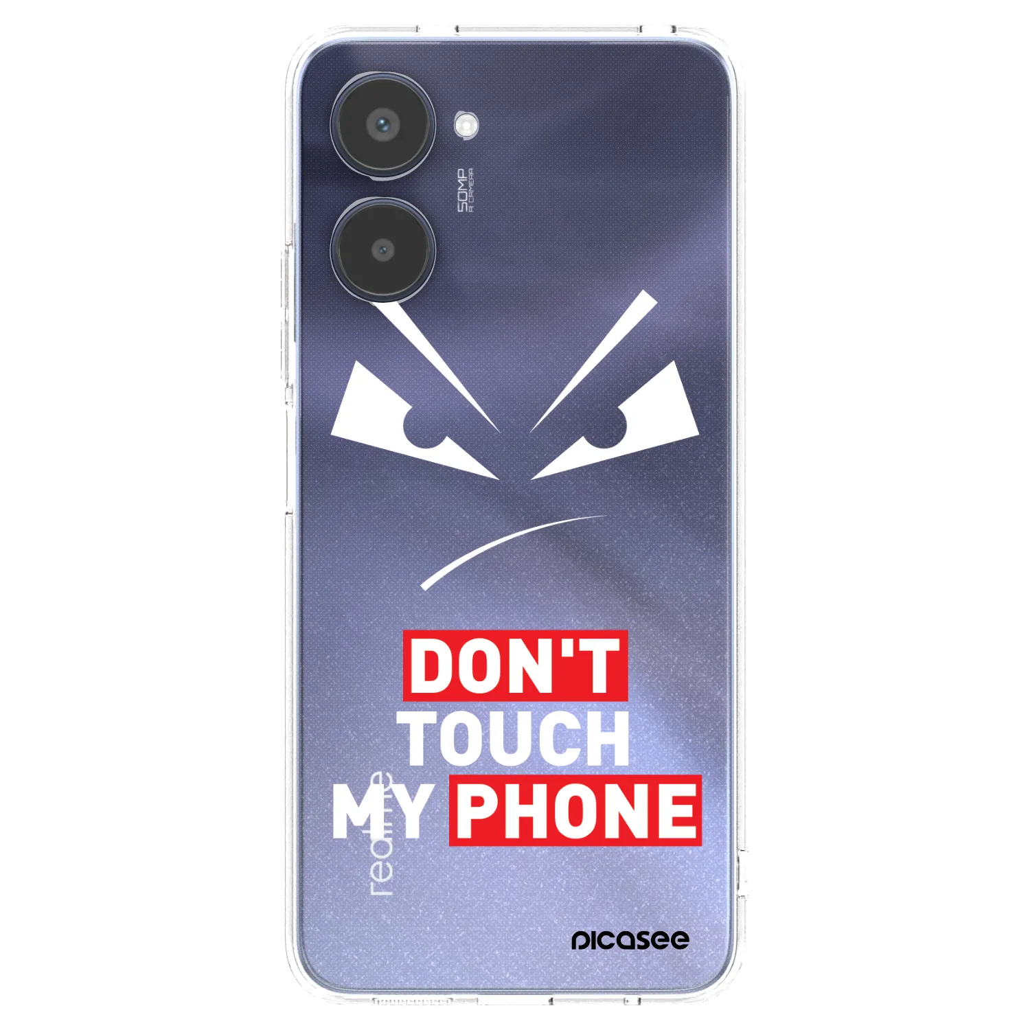 Picasee silikonový průhledný obal pro Realme 10 4G - Evil Eye - Transparent