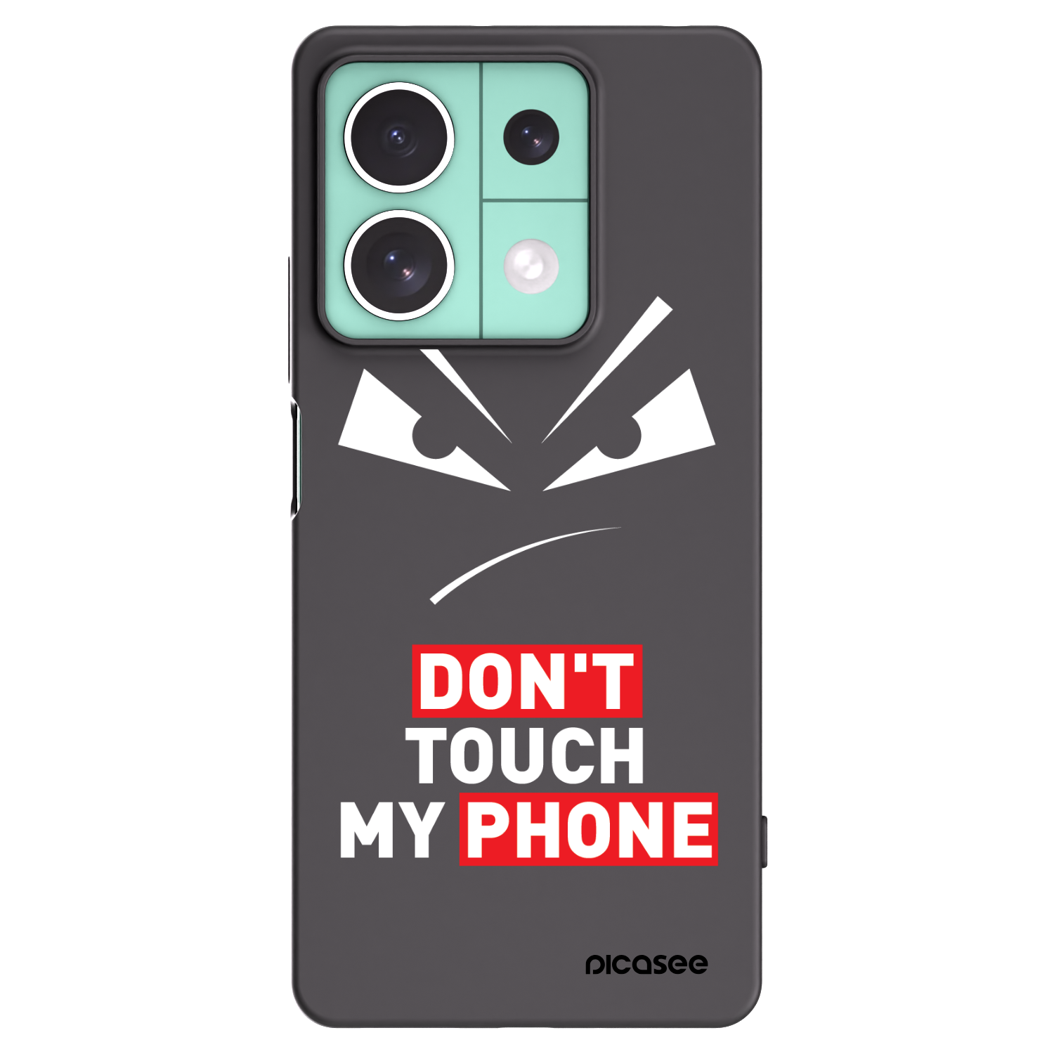 Picasee silikonový černý obal pro Xiaomi Redmi Note 13 5G - Evil Eye - Transparent