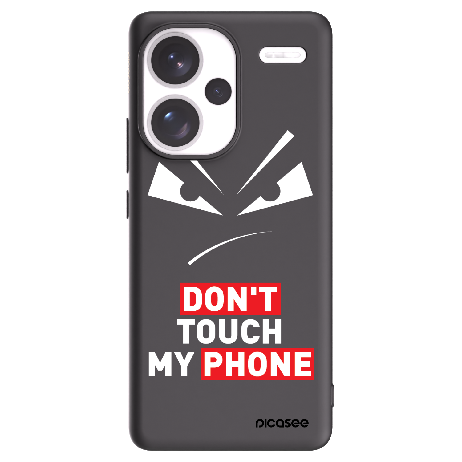 Picasee silikonový černý obal pro Xiaomi Redmi Note 13 Pro+ 5G - Evil Eye - Transparent