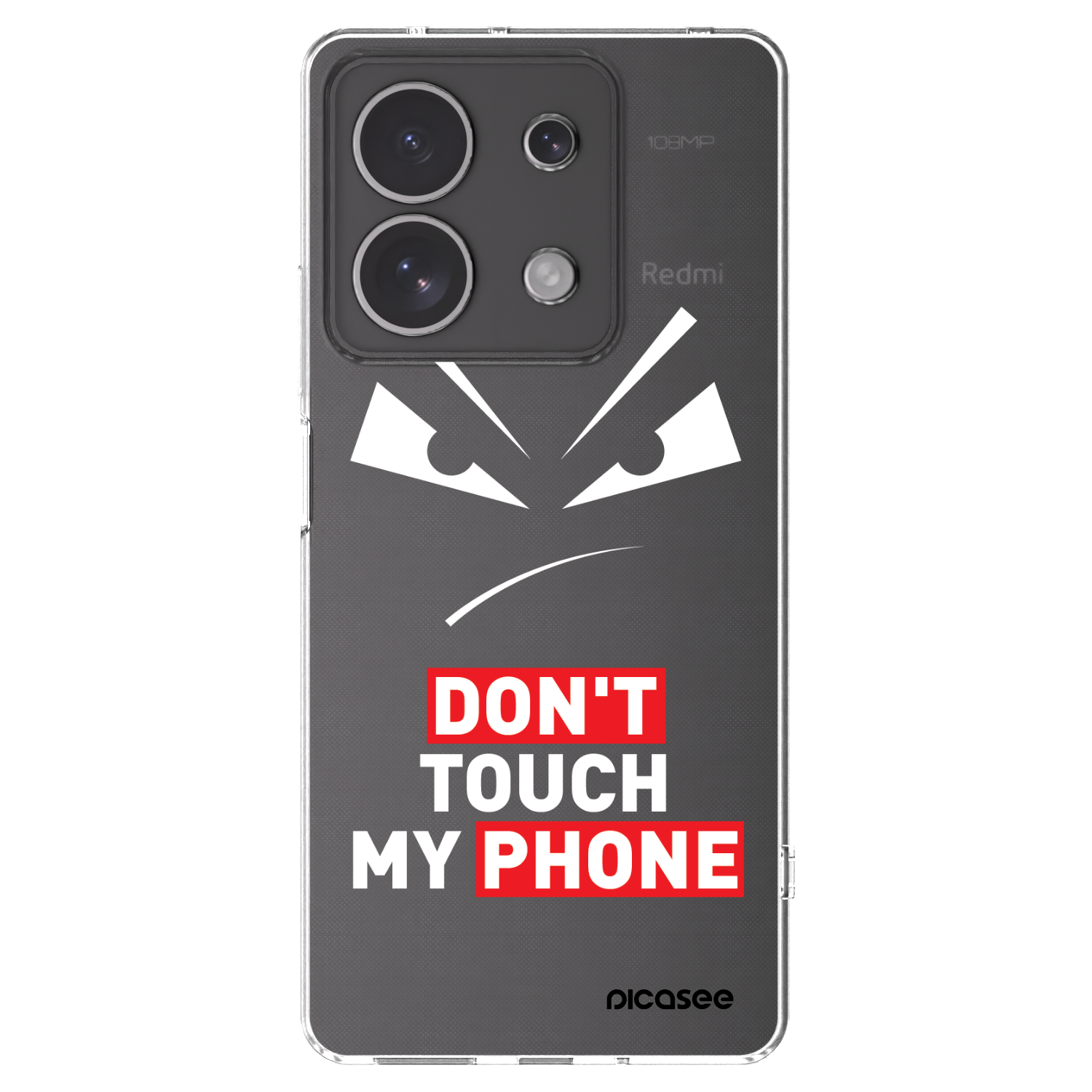 Picasee silikonový průhledný obal pro Xiaomi Redmi Note 13 4G - Evil Eye - Transparent