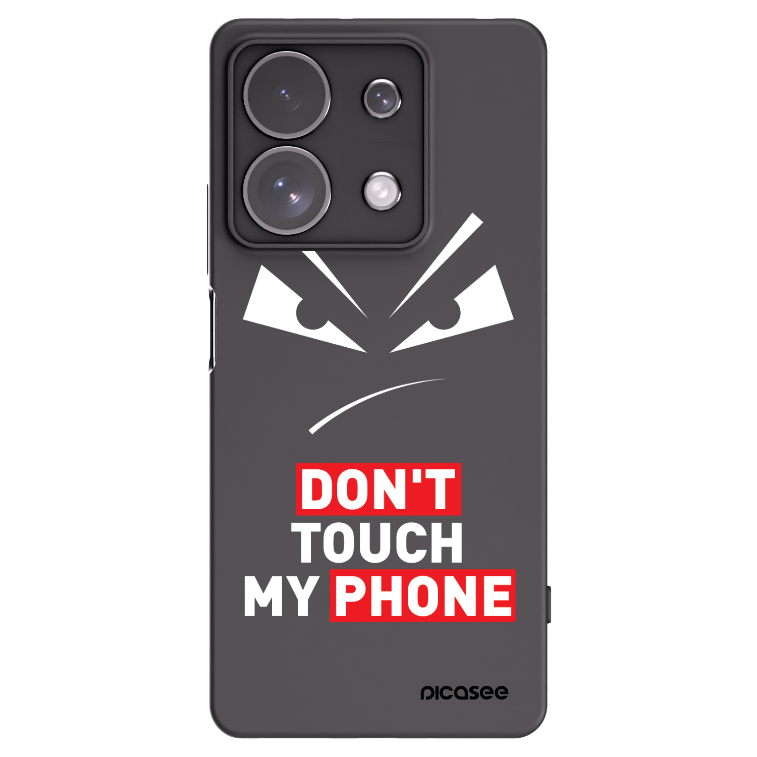 Picasee silikonový černý obal pro Xiaomi Redmi Note 13 Pro 4G - Evil Eye - Transparent