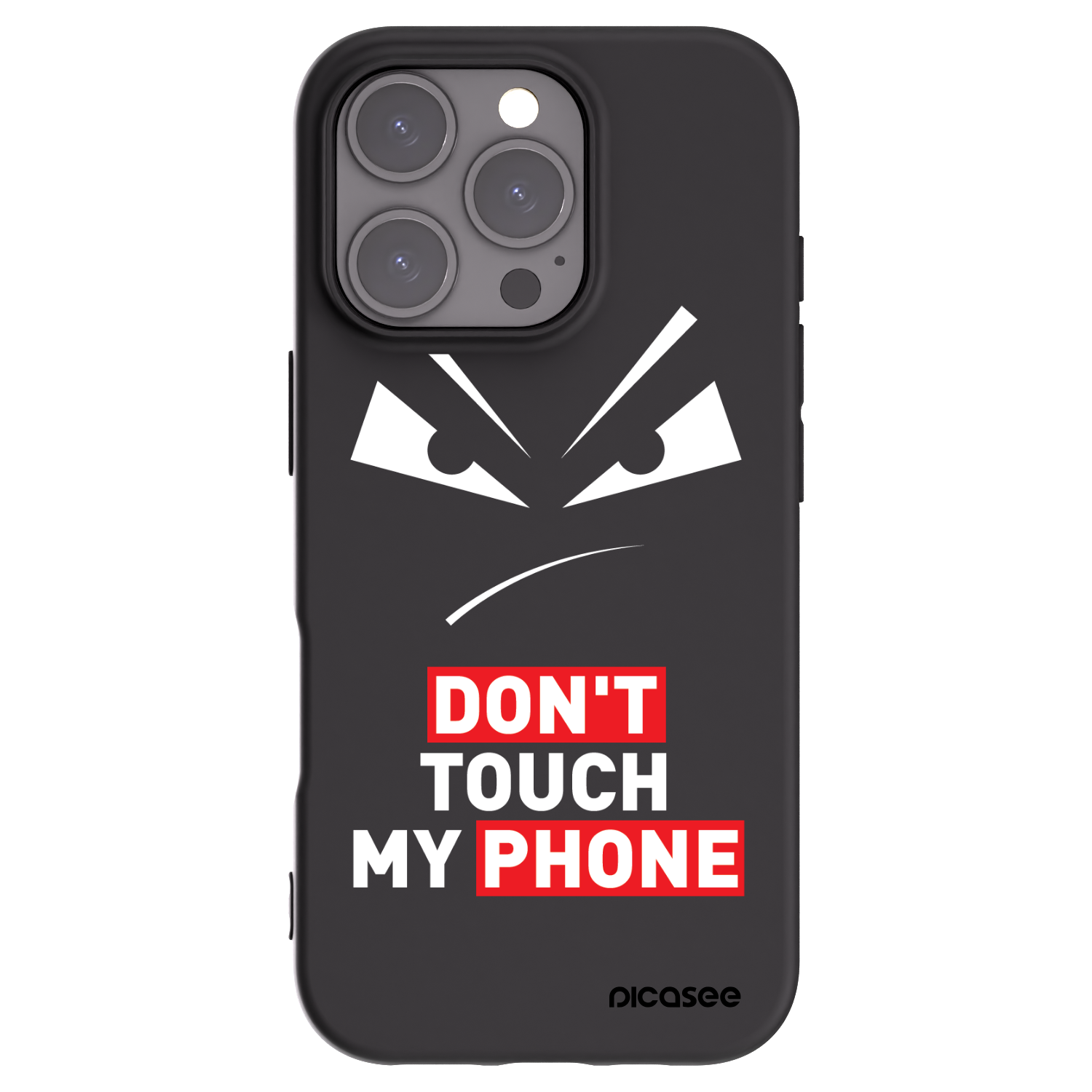 Picasee silikonový černý obal pro Apple iPhone 16 Pro - Evil Eye - Transparent