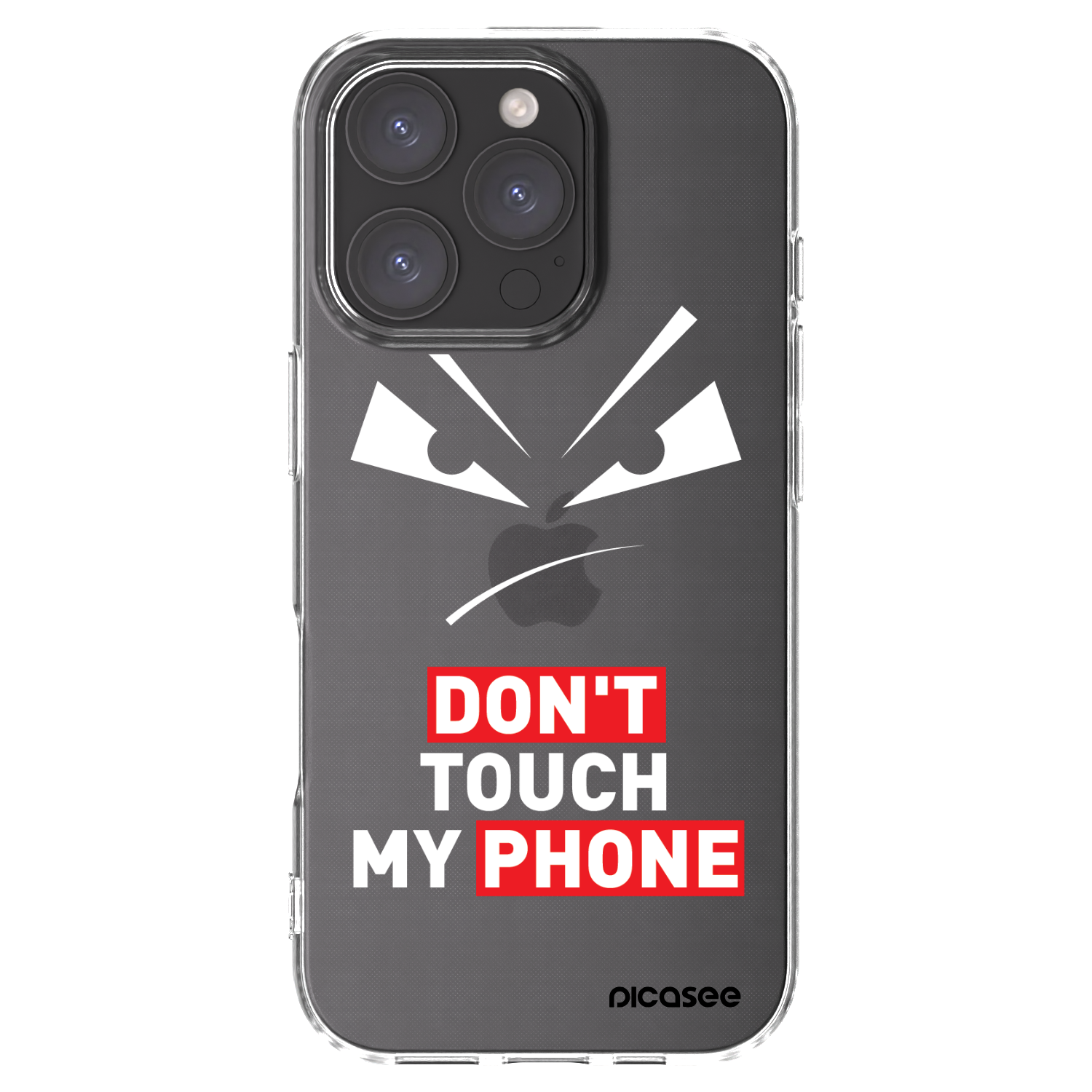 Picasee silikonový průhledný obal pro Apple iPhone 16 Pro - Evil Eye - Transparent