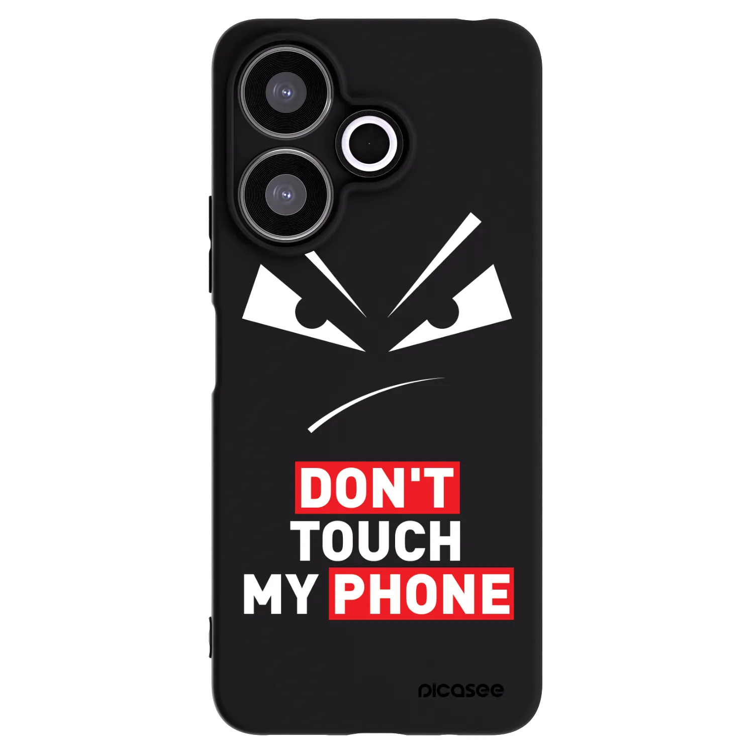Picasee silikonový černý obal pro Xiaomi Redmi 13 4G - Evil Eye - Transparent