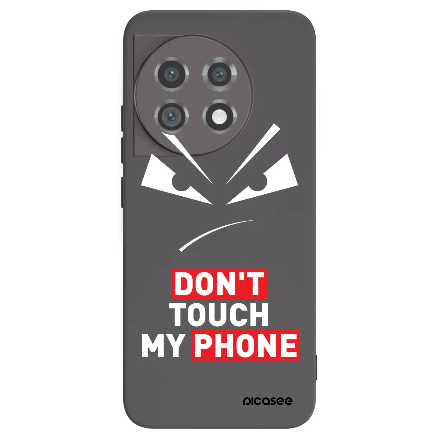 Picasee silikonový černý obal pro OnePlus 11 5G - Evil Eye - Transparent
