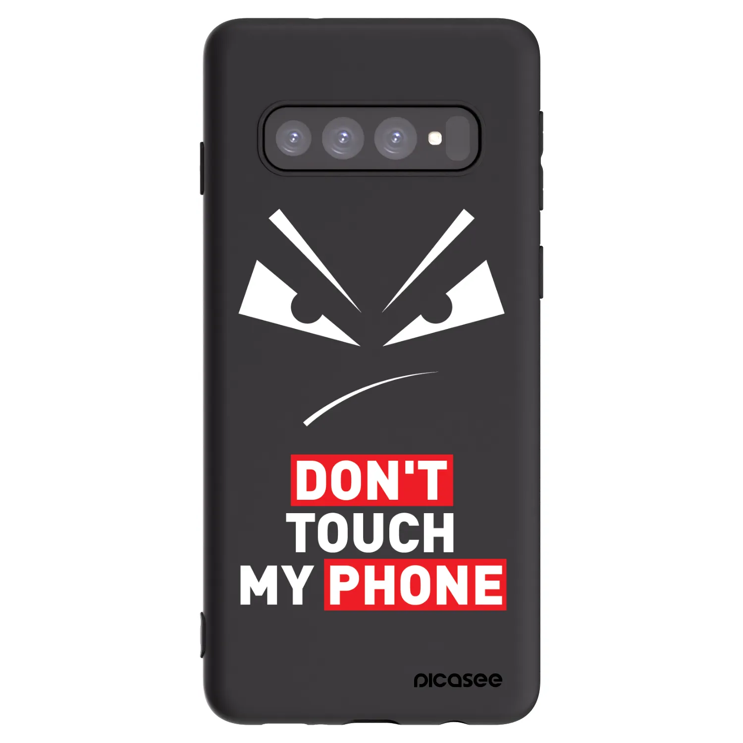 Picasee silikonový černý obal pro Samsung Galaxy S10 G973 - Evil Eye - Transparent