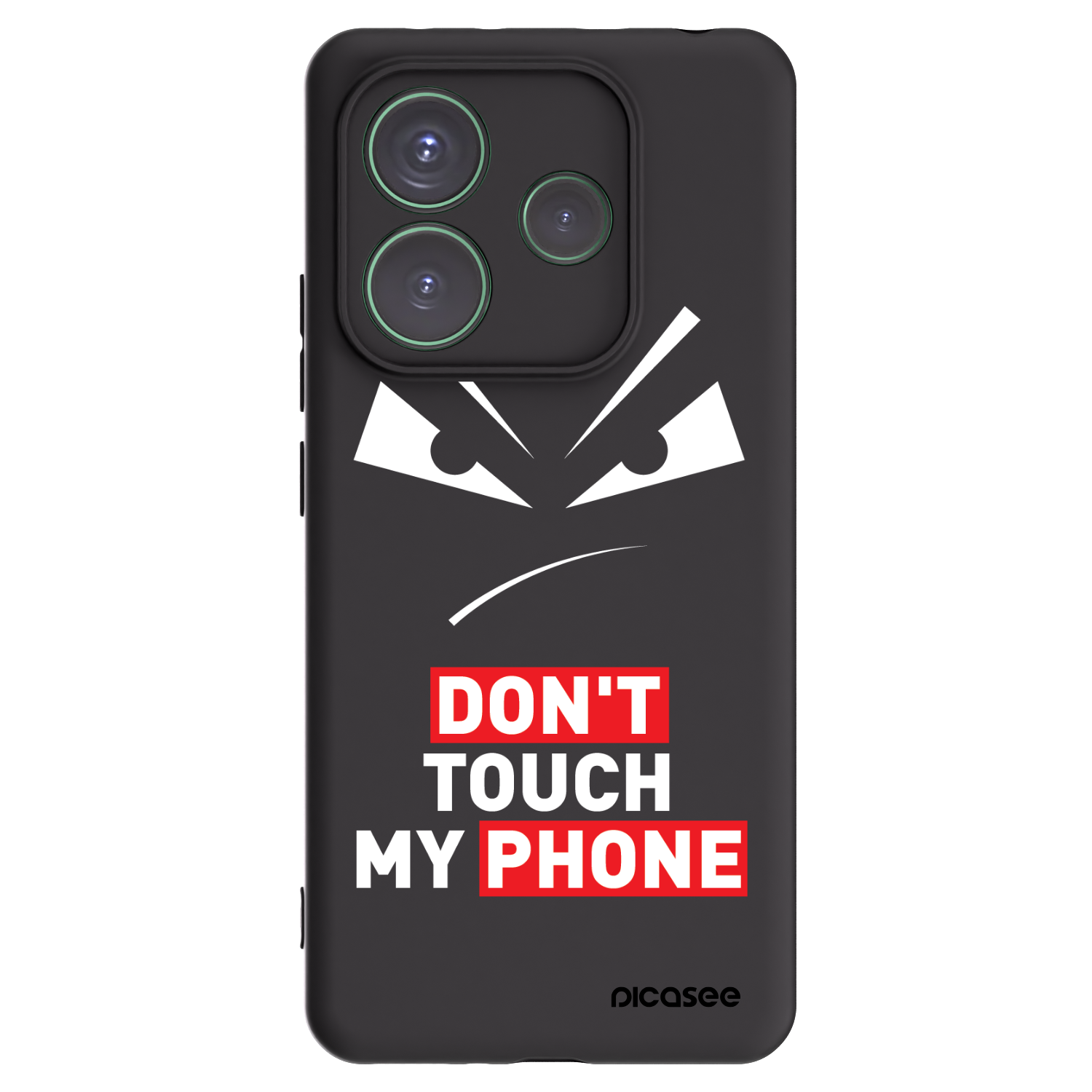 Picasee silikonový černý obal pro Xiaomi Redmi Note 14 5G - Evil Eye - Transparent