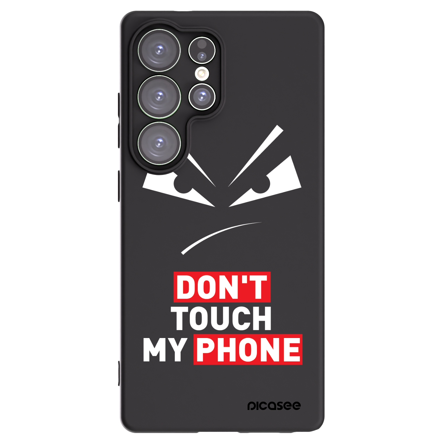 Picasee silikonový černý obal pro Samsung Galaxy S25 Ultra 5G - Evil Eye - Transparent