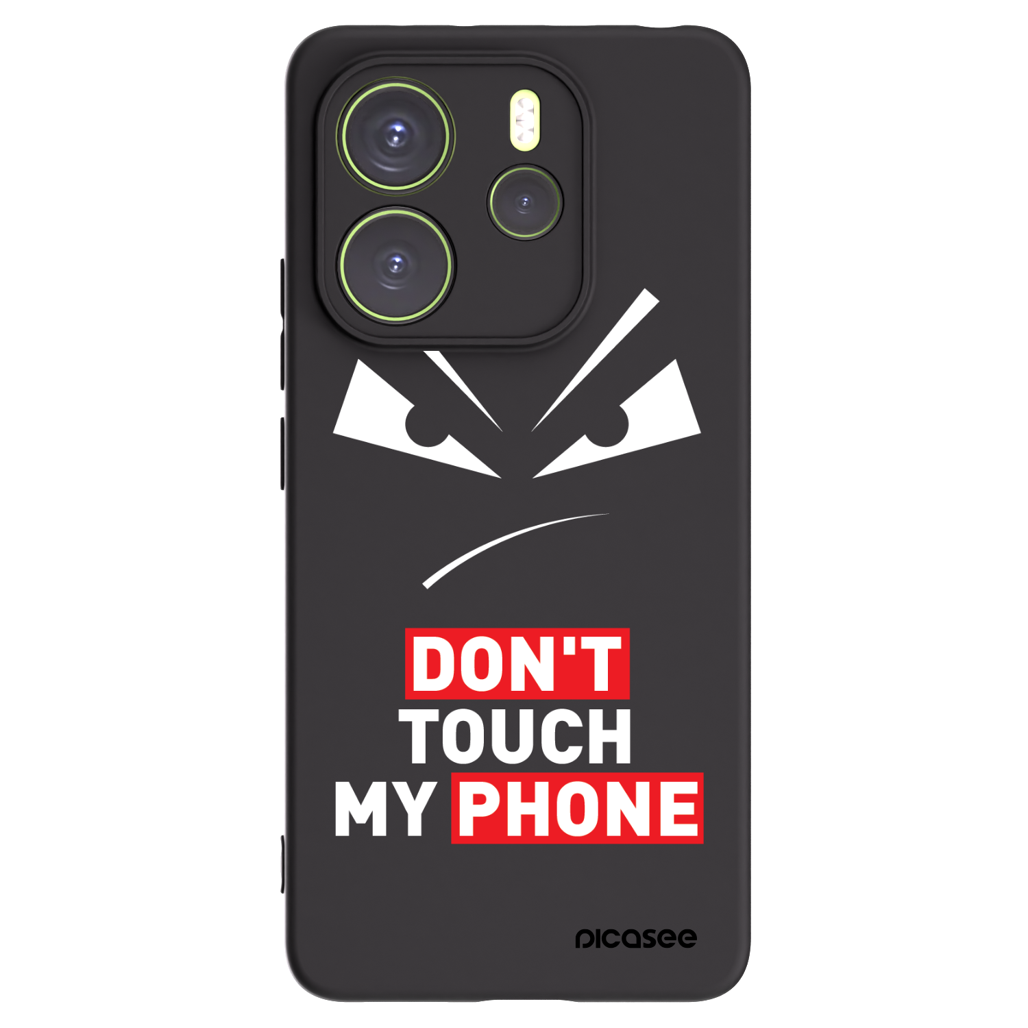 Picasee silikonový černý obal pro Xiaomi Redmi Note 14 4G - Evil Eye - Transparent