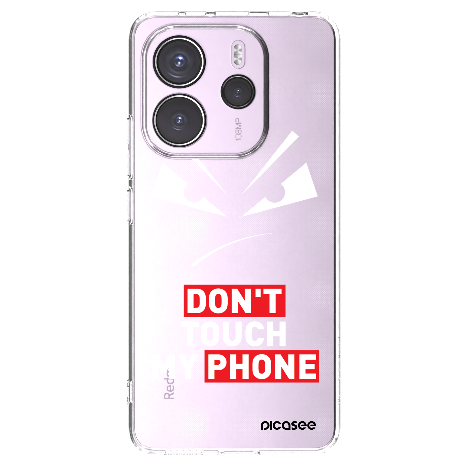 Picasee silikonový průhledný obal pro Xiaomi Redmi Note 14 4G - Evil Eye - Transparent