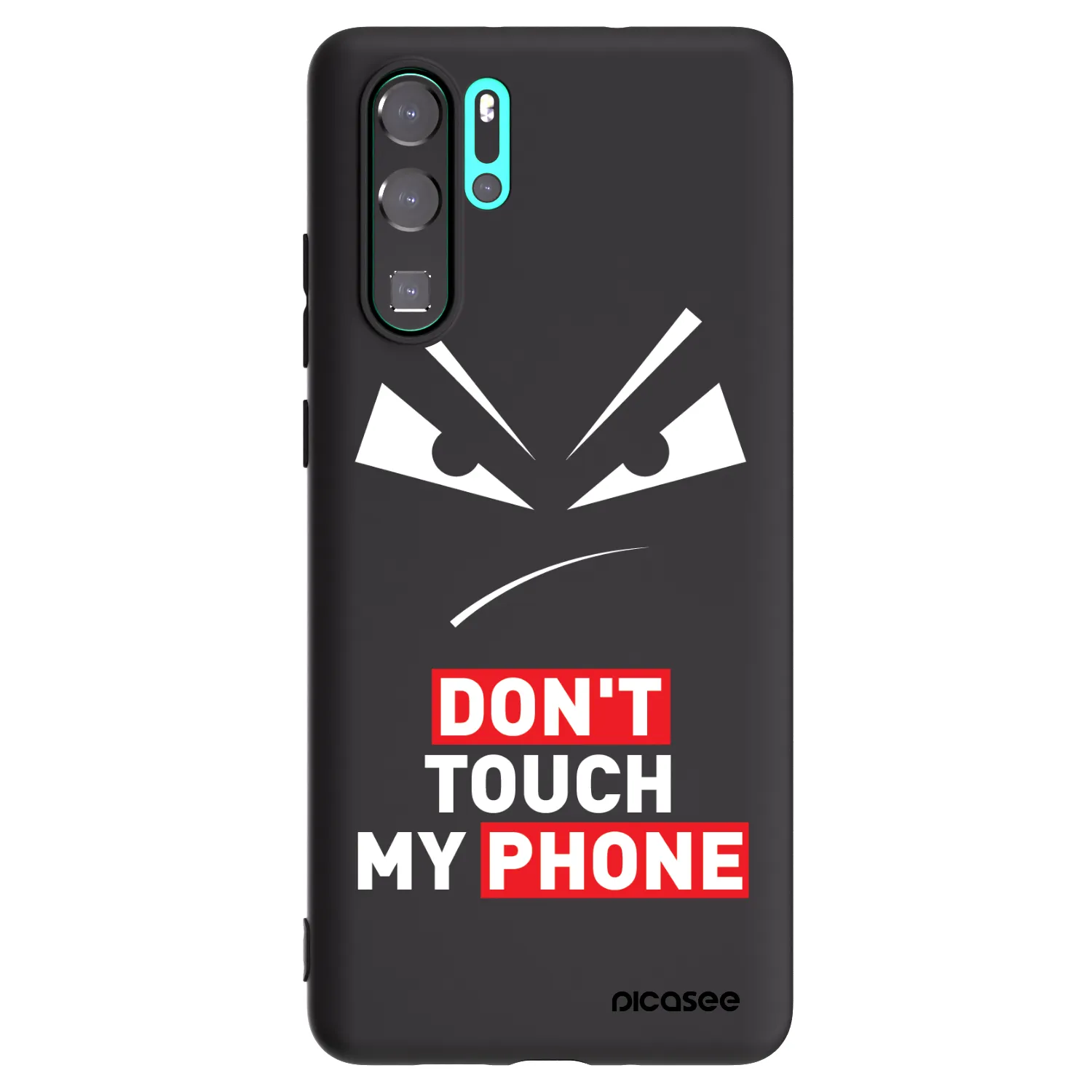 Picasee silikonový černý obal pro Huawei P30 Pro - Evil Eye - Transparent