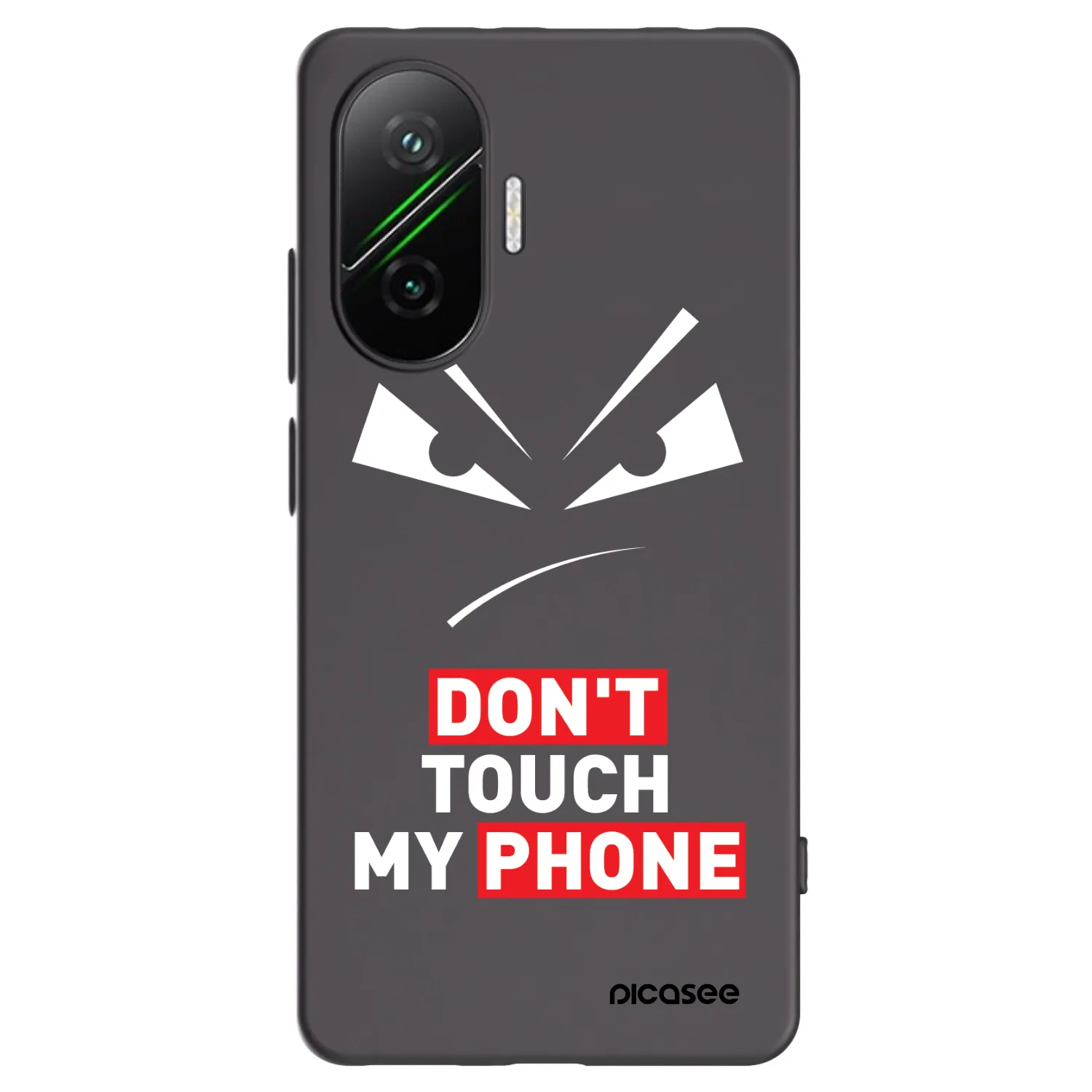 Picasee silikonový černý obal pro Xiaomi Poco F7 5G - Evil Eye - Transparent