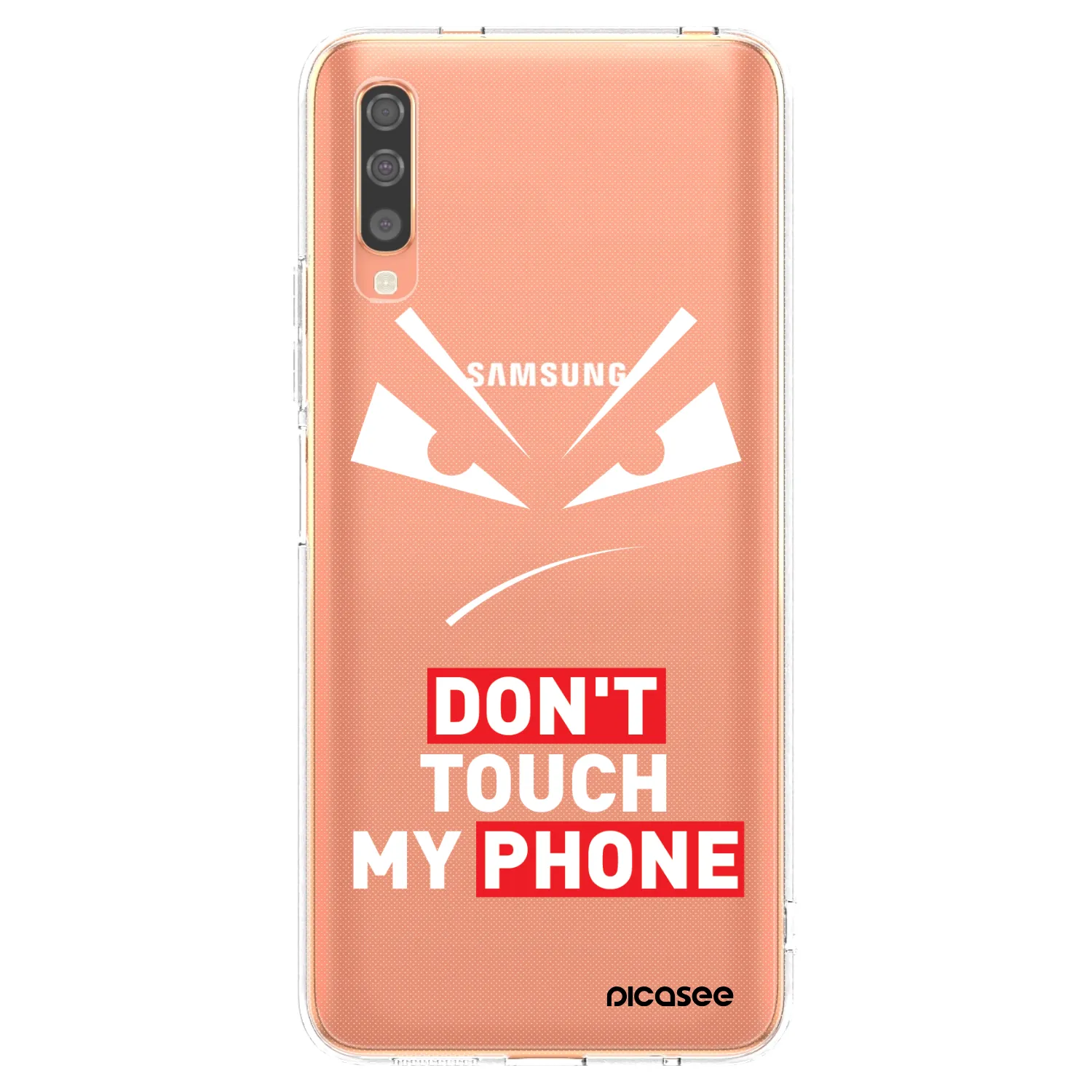 Picasee silikonový průhledný obal pro Samsung Galaxy A70 A705F - Evil Eye - Transparent