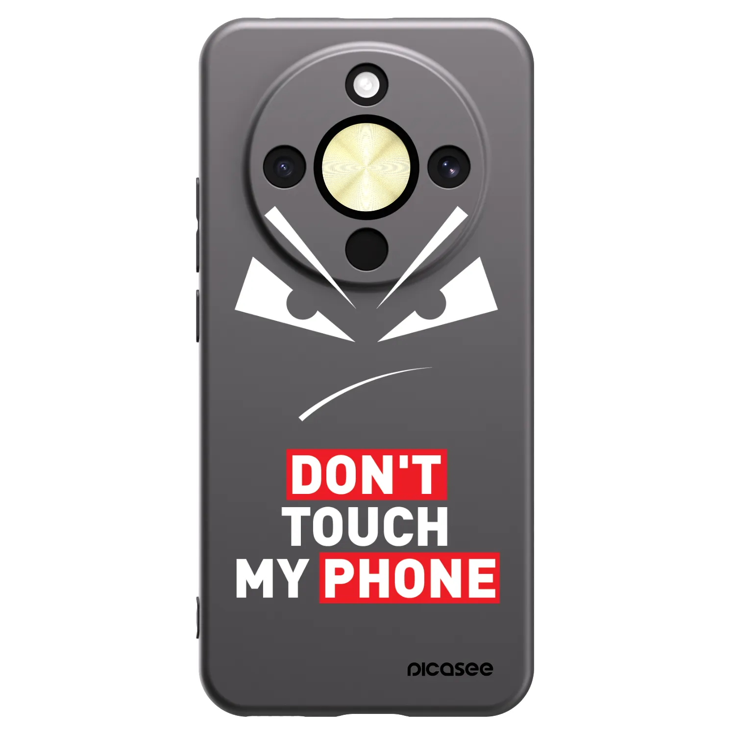 Picasee silikonový černý obal pro Honor Magic8 Lite 5G - Evil Eye - Transparent