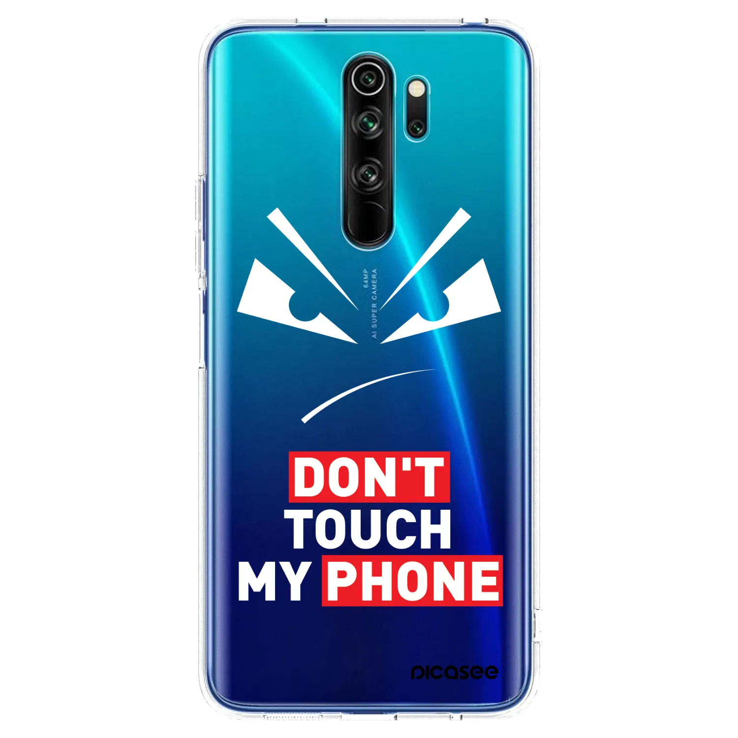 Picasee silikonový průhledný obal pro Xiaomi Redmi Note 8 Pro - Evil Eye - Transparent