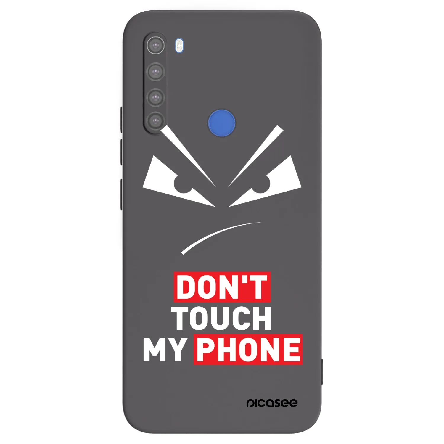 Picasee silikonový černý obal pro Xiaomi Redmi Note 8T - Evil Eye - Transparent