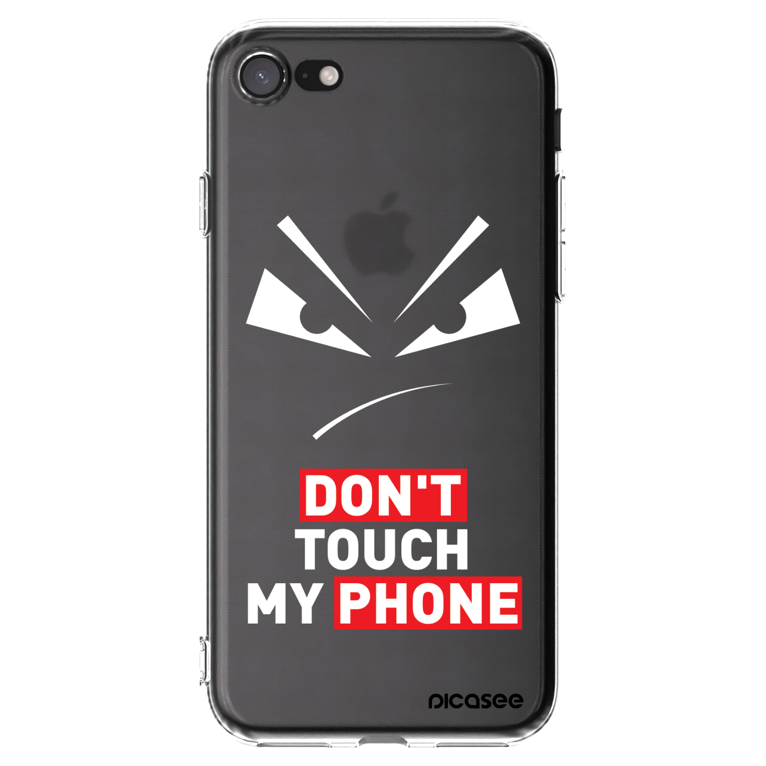 Picasee silikonový průhledný obal pro Apple iPhone SE 2020 - Evil Eye - Transparent