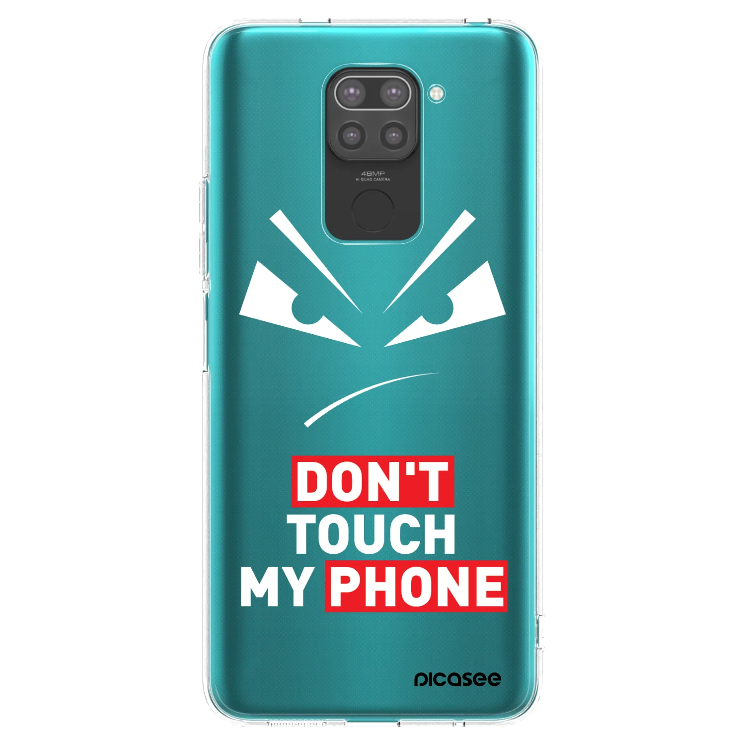 Picasee silikonový černý obal pro Xiaomi Redmi Note 9 - Evil Eye - Transparent