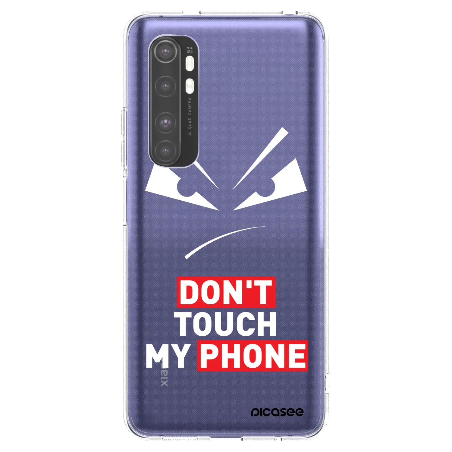 Picasee silikonový průhledný obal pro Xiaomi Mi Note 10 Lite - Evil Eye - Transparent