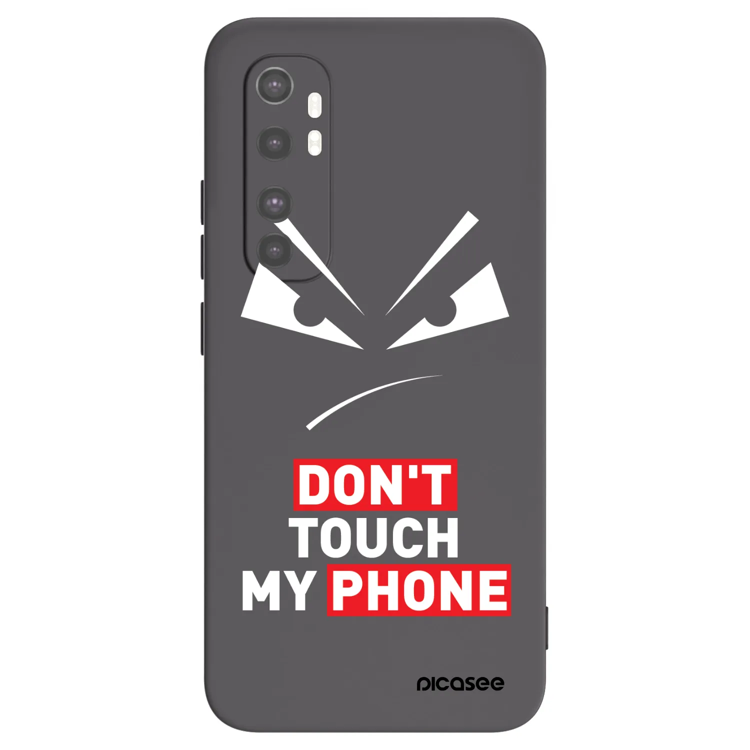 Picasee silikonový černý obal pro Xiaomi Mi Note 10 Lite - Evil Eye - Transparent