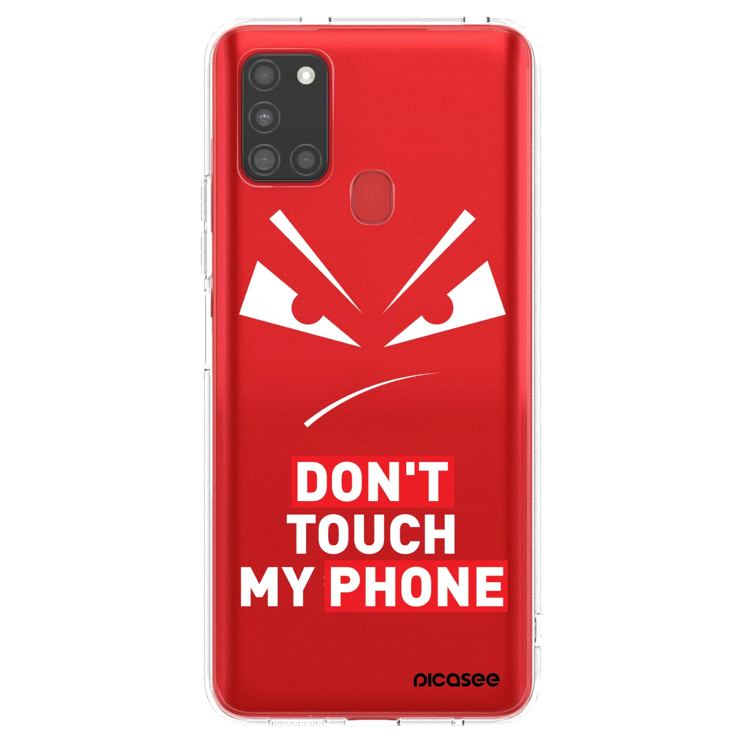 Picasee silikonový průhledný obal pro Samsung Galaxy A21s - Evil Eye - Transparent
