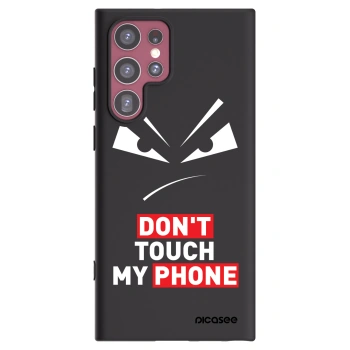 Picasee silikonový černý obal pro Samsung Galaxy S22 Ultra 5G - Evil Eye - Transparent