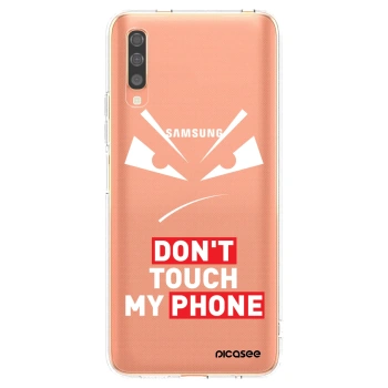 Picasee silikonový průhledný obal pro Samsung Galaxy A70 A705F - Evil Eye - Transparent