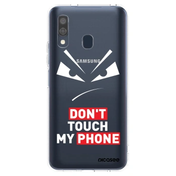 Picasee silikonový průhledný obal pro Samsung Galaxy A40 A405F - Evil Eye - Transparent