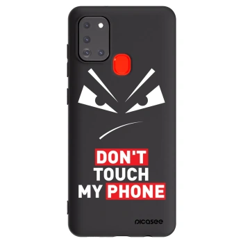 Picasee silikonový černý obal pro Samsung Galaxy A21s - Evil Eye - Transparent