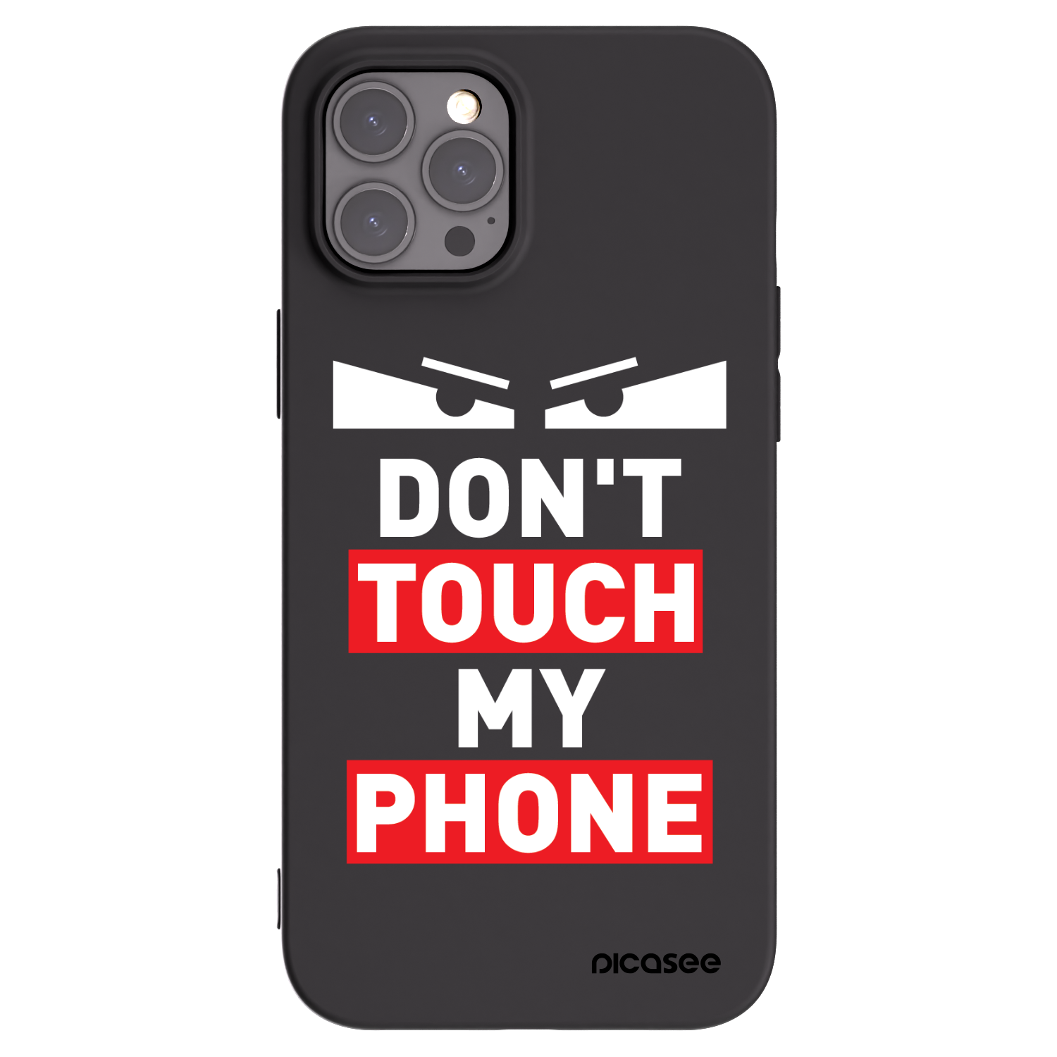 Picasee silikonový černý obal pro Apple iPhone 12 Pro Max - Shadow Eye - Transparent