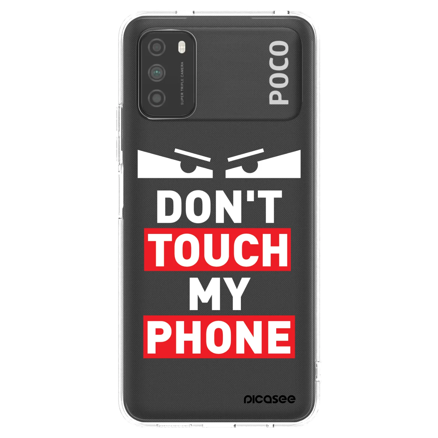 Picasee silikonový průhledný obal pro Xiaomi Poco M3 - Shadow Eye - Transparent