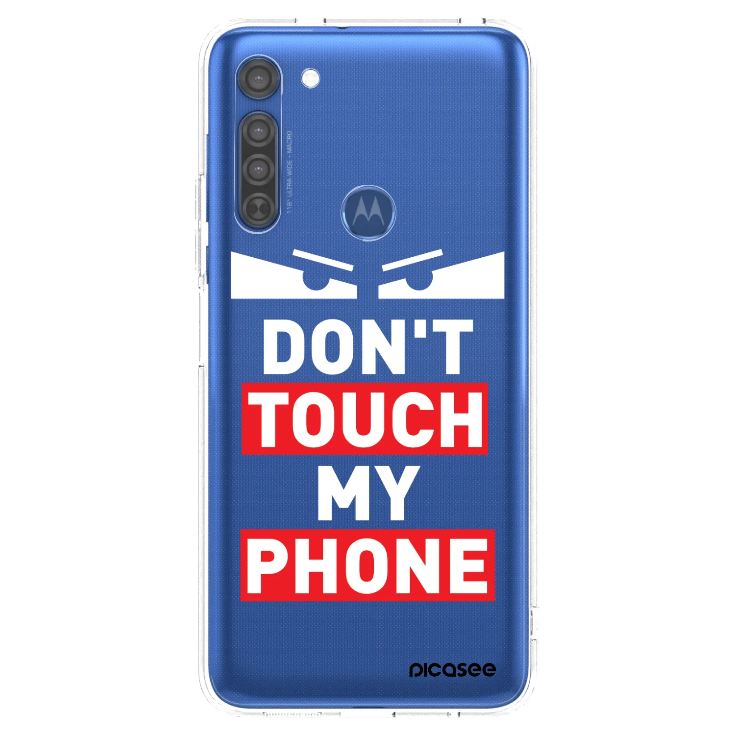 Picasee silikonový průhledný obal pro Motorola Moto G8 - Shadow Eye - Transparent