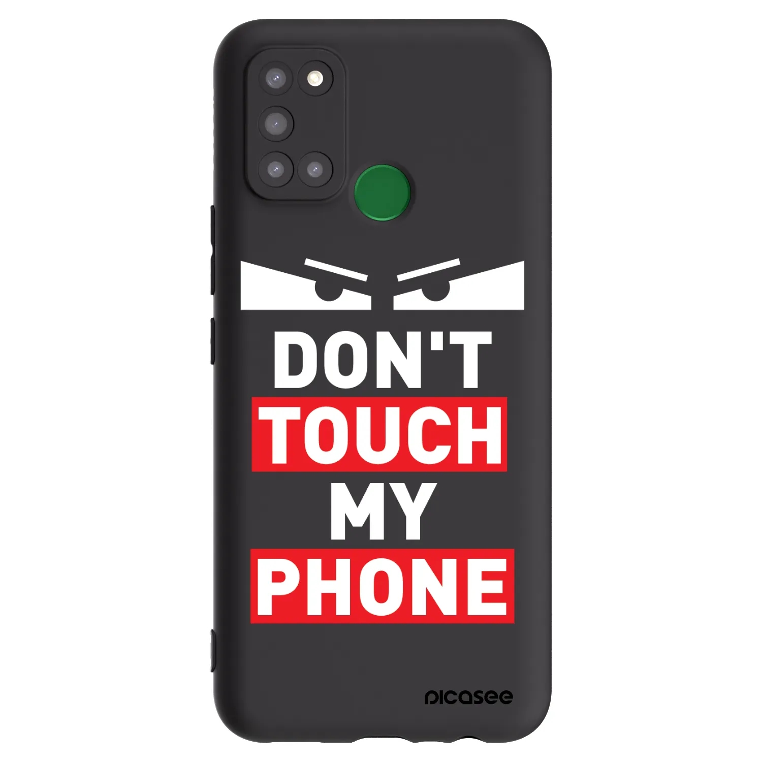 Picasee silikonový černý obal pro Realme 7i - Shadow Eye - Transparent