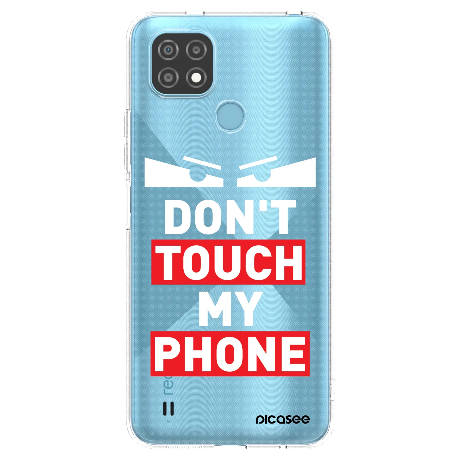 Picasee silikonový průhledný obal pro Realme C21 - Shadow Eye - Transparent