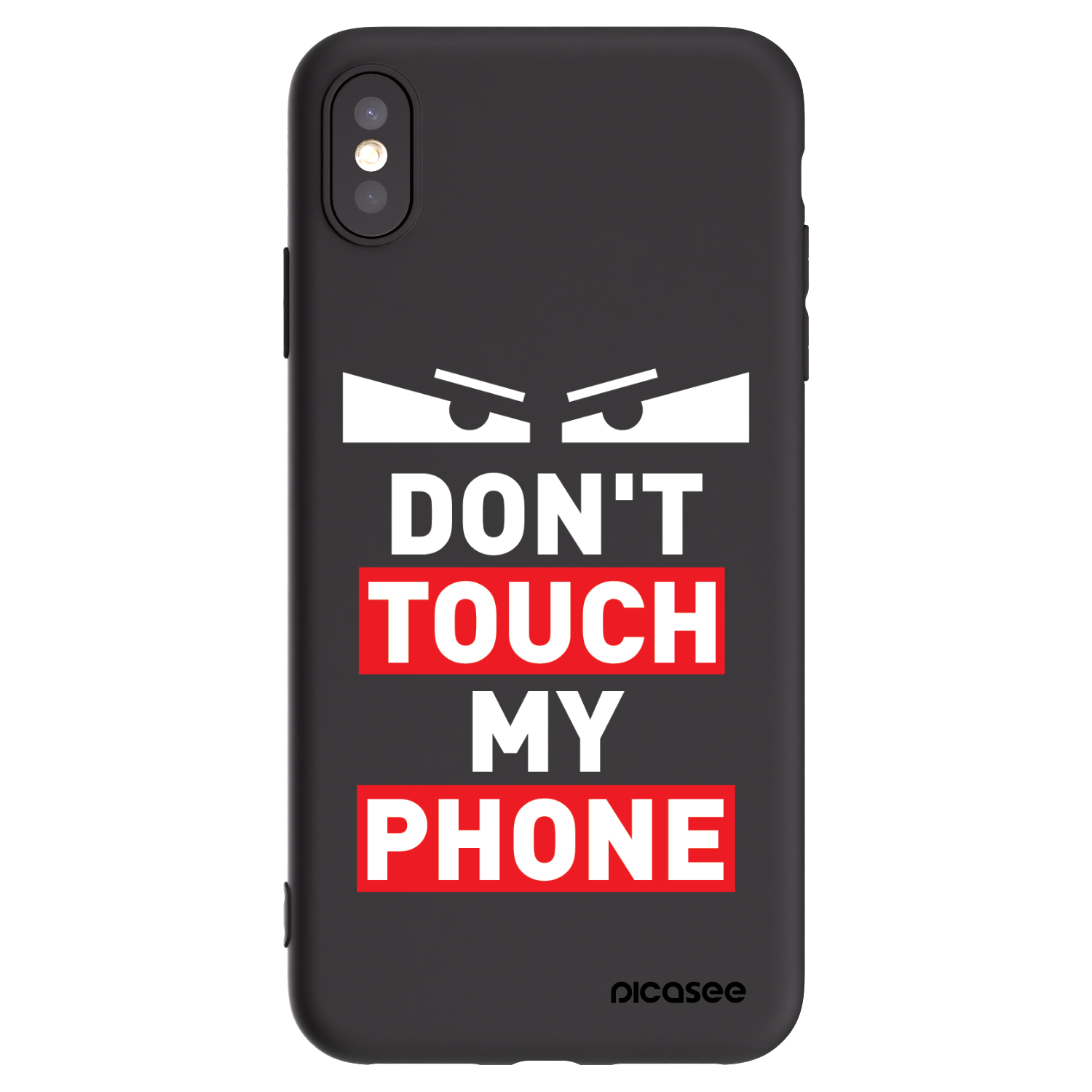 Picasee silikonový černý obal pro Apple iPhone XS Max - Shadow Eye - Transparent