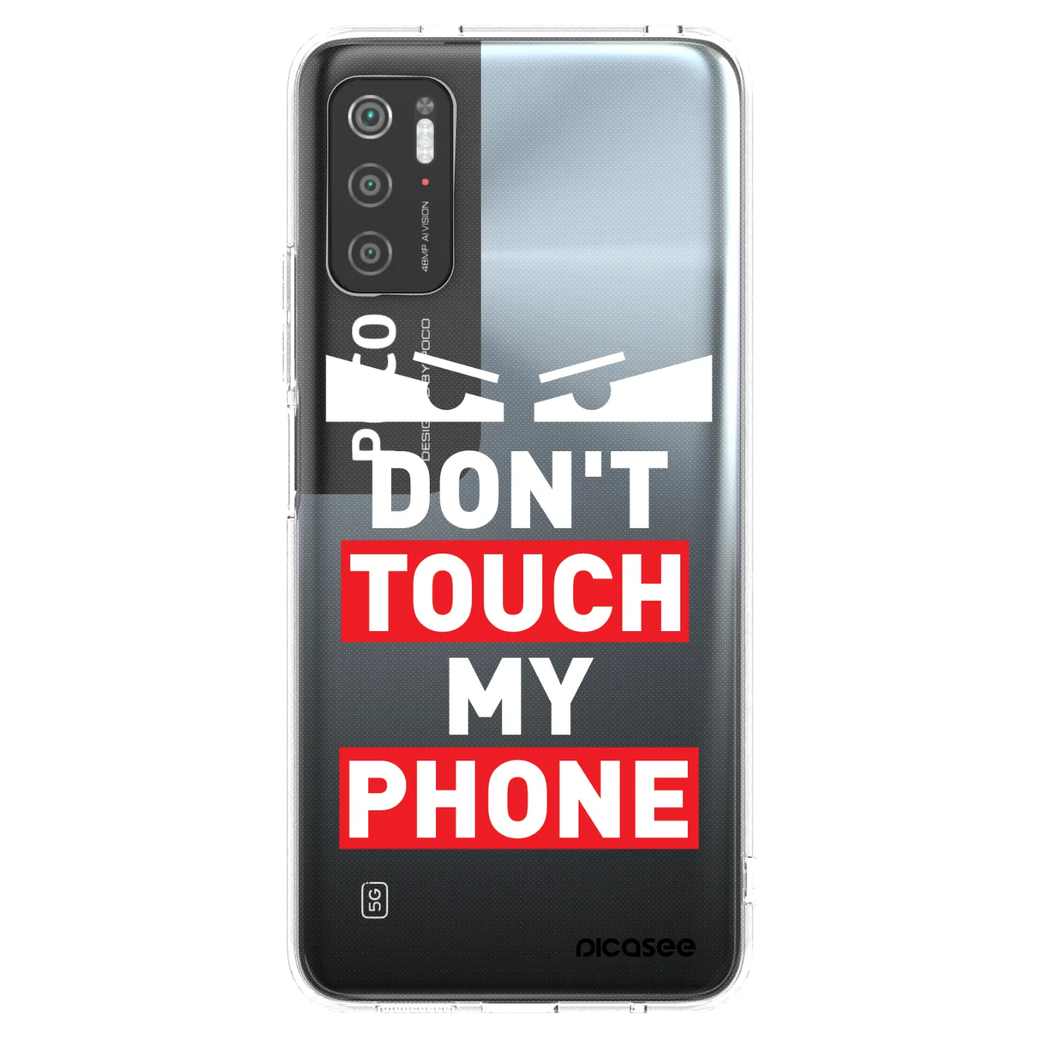 Picasee silikonový průhledný obal pro Xiaomi Poco M3 Pro 5G - Shadow Eye - Transparent