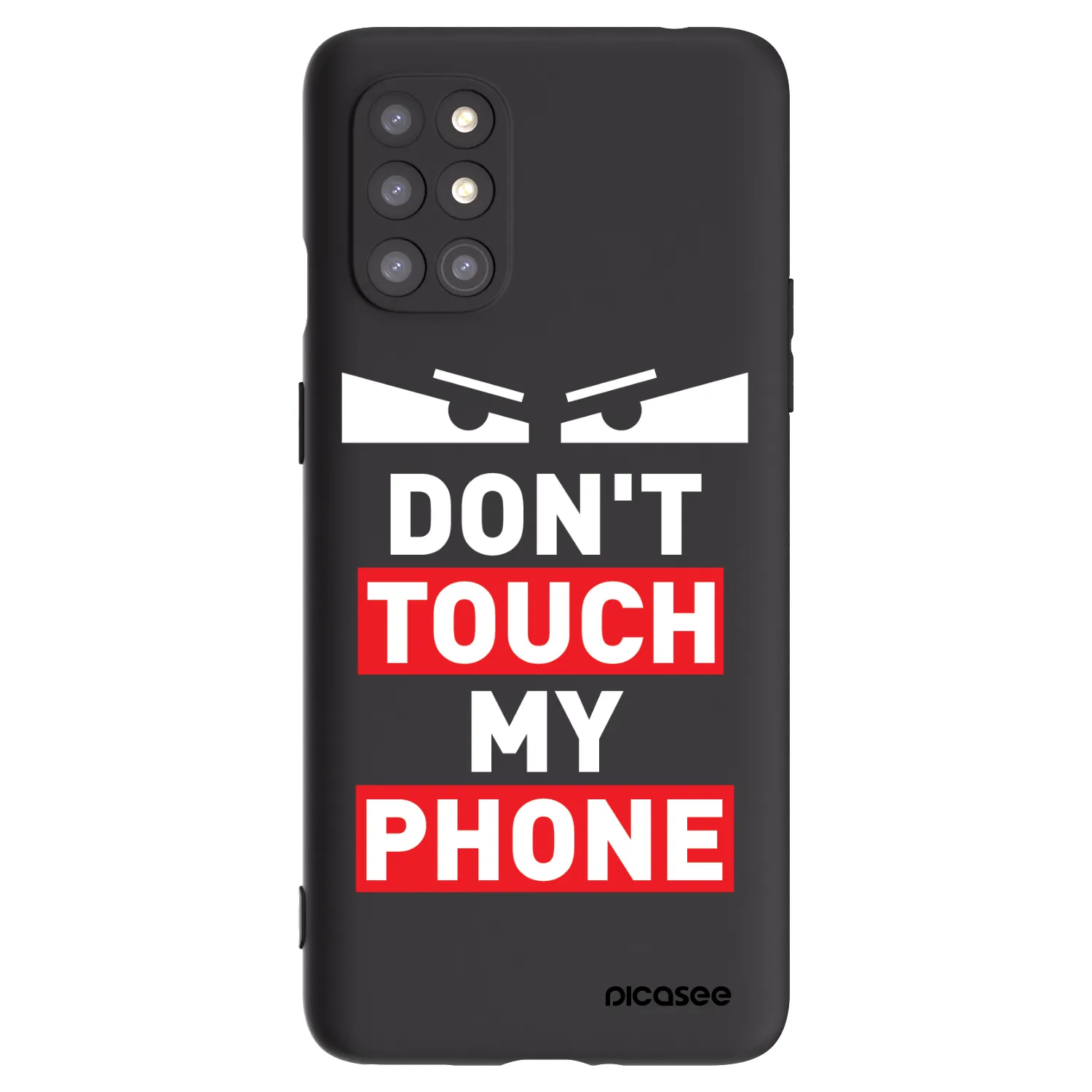 Picasee silikonový černý obal pro OnePlus 8T - Shadow Eye - Transparent
