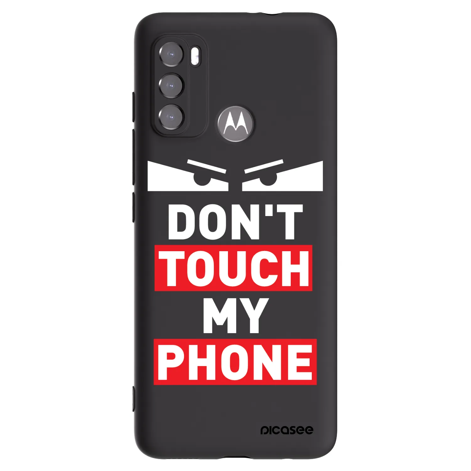 Picasee silikonový černý obal pro Motorola Moto G60 - Shadow Eye - Transparent
