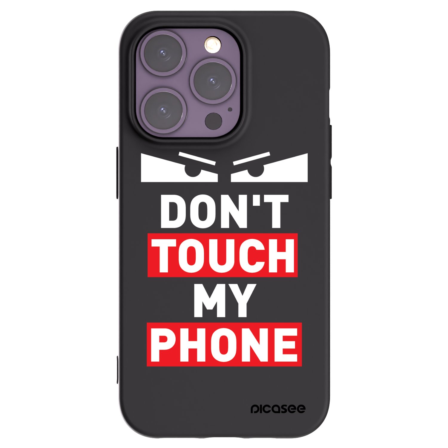 Picasee silikonový černý obal pro Apple iPhone 14 Pro - Shadow Eye - Transparent